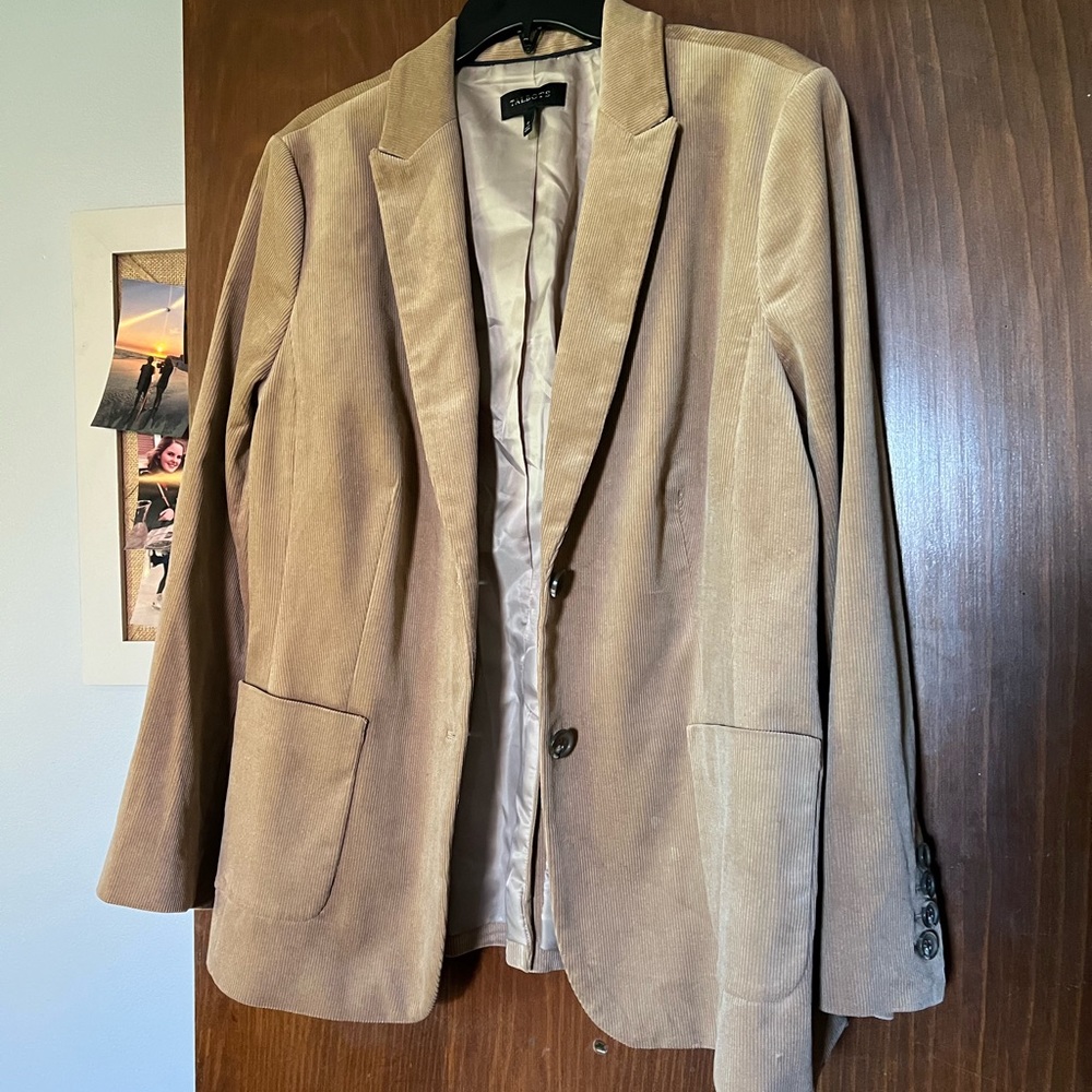 Talbots Tan Corduroy Blazer size 18